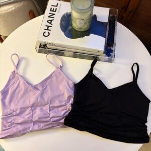 2 Free People ruched tank top bundle